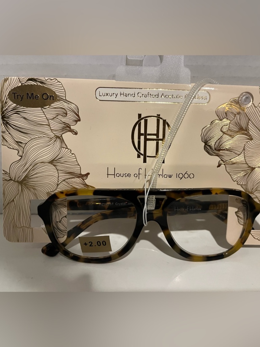 NWT House of Harlow 1960 Tortoiseshell Reading Glasses +2.00